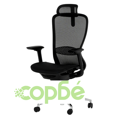 Ергономичен офис стол STANS в черно ➤ топ цена ➤ sorbe.bg