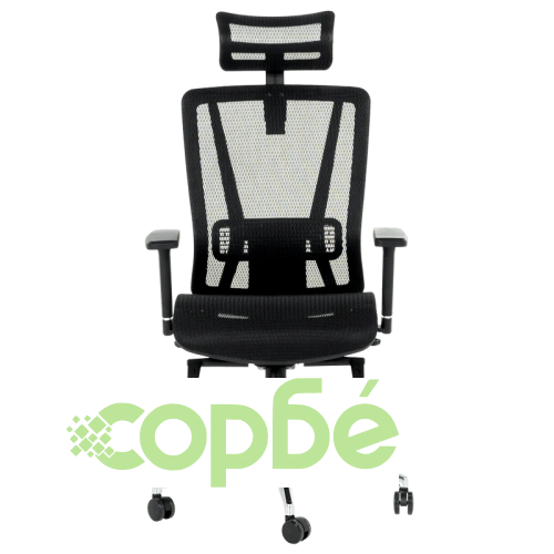 Ергономичен офис стол PALMAS в черно ➤ топ цена ➤ sorbe.bg