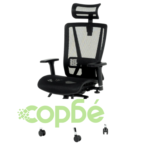 Ергономичен офис стол PALMAS в черно ➤ топ цена ➤ sorbe.bg