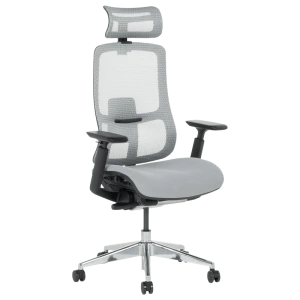 Сив ергономичен стол SALTO