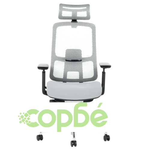 Сив ергономичен стол SALTO ➤ топ цена ➤ sorbe.bg