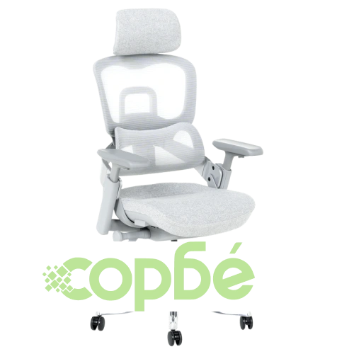 Ергономичен офис стол LYON в сив цвят ➤ топ цена ➤ sorbe.bg