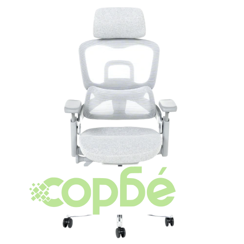 Ергономичен офис стол LYON в сив цвят ➤ топ цена ➤ sorbe.bg