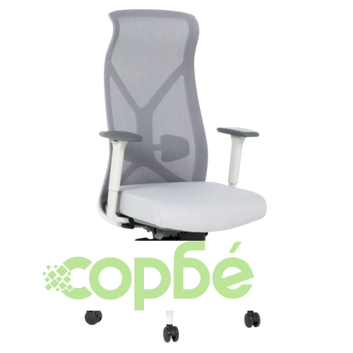 Ергономичен офис стол SARON - цвят сив ➤ топ цена ➤ sorbe.bg