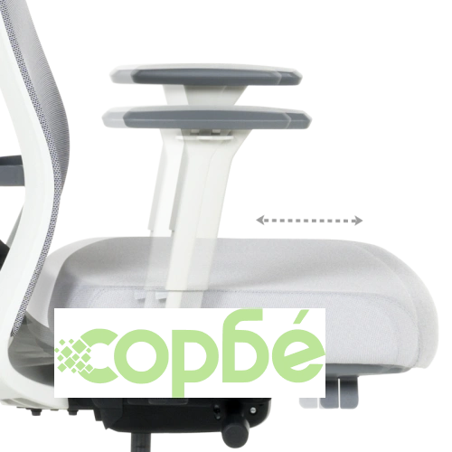 Ергономичен офис стол SARON - цвят сив ➤ топ цена ➤ sorbe.bg