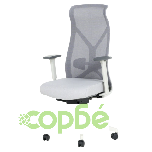 Ергономичен офис стол SARON - цвят сив ➤ топ цена ➤ sorbe.bg