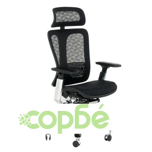 Ергономичен офис стол TRAIL в черно ➤ топ цена ➤ sorbe.bg