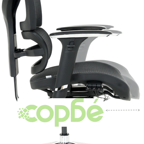 Ергономичен офис стол JASPER в черно ➤ топ цена ➤ sorbe.bg