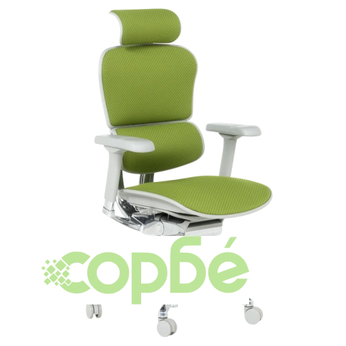 Ергономичен Стол ERGOHUMAN ELITE 2 - Зелен, Сива Рамка ➤ топ цена ➤ sorbe.bg