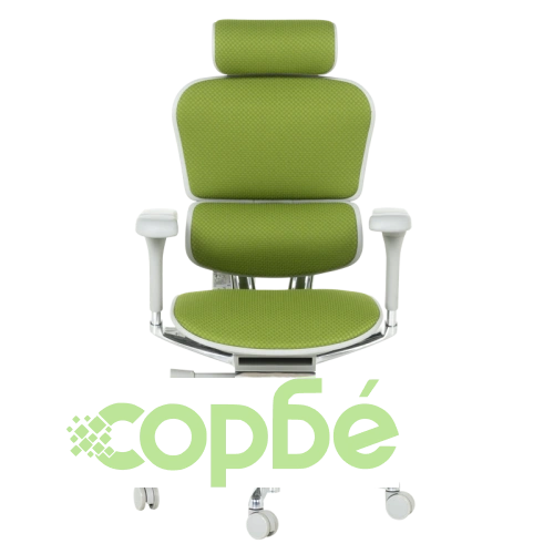 Ергономичен Стол ERGOHUMAN ELITE 2 - Зелен, Сива Рамка ➤ топ цена ➤ sorbe.bg