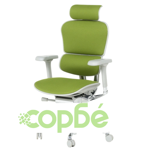 Ергономичен Стол ERGOHUMAN ELITE 2 - Зелен, Сива Рамка ➤ топ цена ➤ sorbe.bg