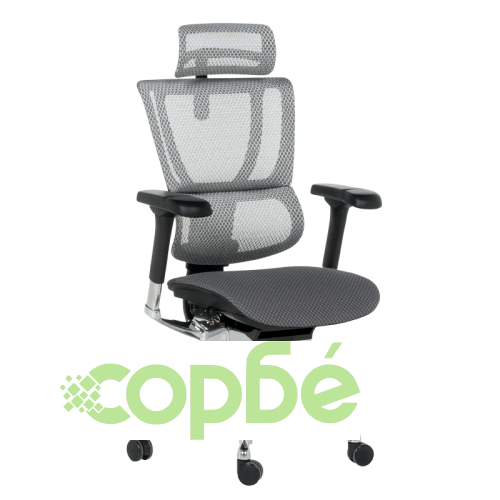 Ергономичен офис стол ERGOHUMAN IOO ELITE 2 - черен и сив ➤ топ цена ➤ sorbe.bg