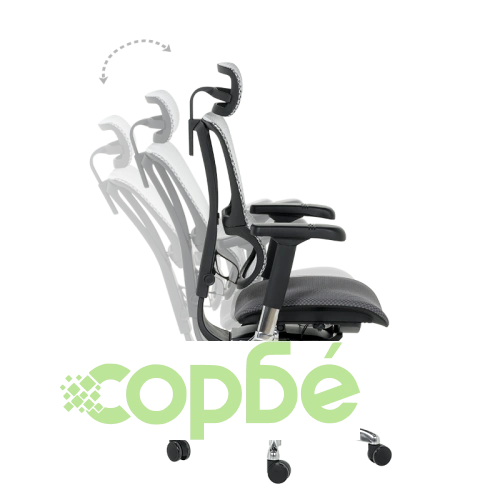 Ергономичен офис стол ERGOHUMAN IOO ELITE 2 - черен и сив ➤ топ цена ➤ sorbe.bg