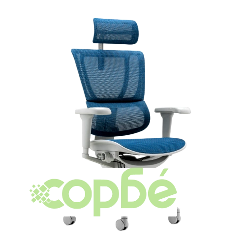 Ергономичен офис стол Comfortino ULTRA - синя сива рамка ➤ топ цена ➤ sorbe.bg