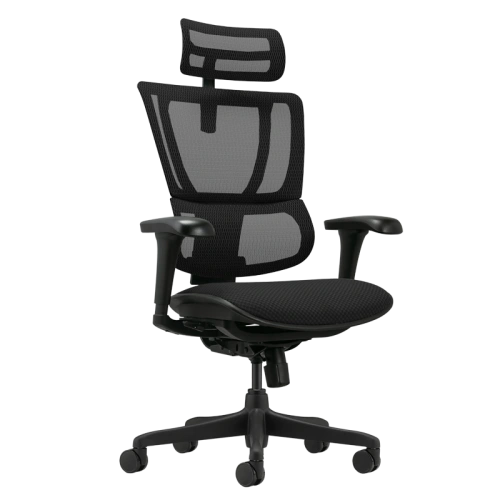 Ергономичен офис стол ERGOHUMAN IOO BUDGET 2 - черна версия ➤ топ цена ➤ sorbe.bg