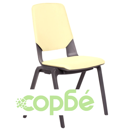 Светло жълт посетителски стол LIMBER ➤ топ цена ➤ sorbe.bg