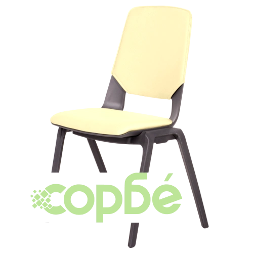 Светло жълт посетителски стол LIMBER ➤ топ цена ➤ sorbe.bg