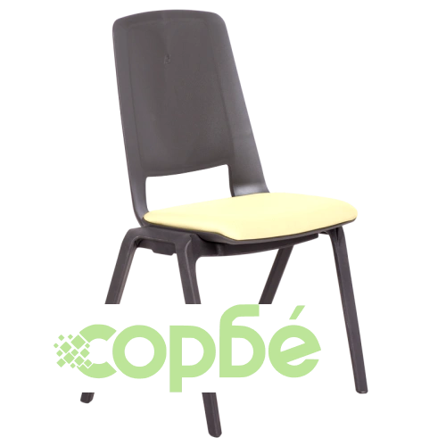 Светло жълт посетителски стол LIMBER ➤ топ цена ➤ sorbe.bg