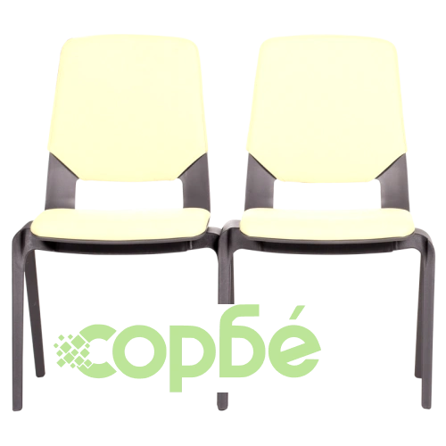 Светло жълт посетителски стол LIMBER ➤ топ цена ➤ sorbe.bg