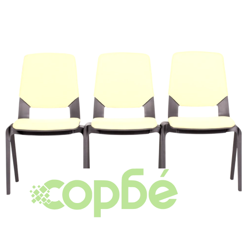 Светло жълт посетителски стол LIMBER ➤ топ цена ➤ sorbe.bg