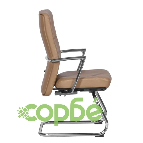 Посетителски стол SIENA - тъмно бежов LUX ➤ топ цена ➤ sorbe.bg