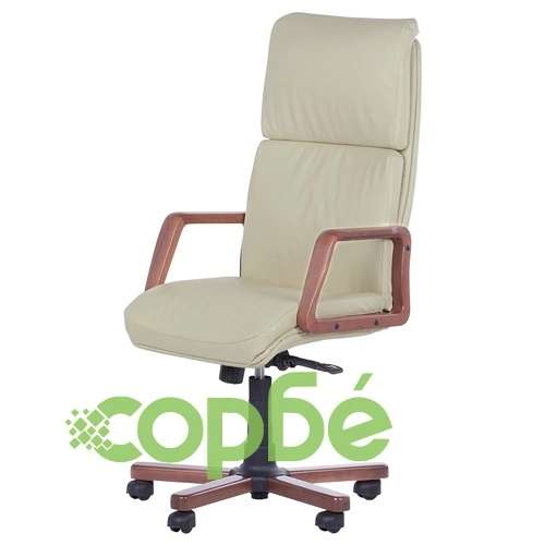 Президентски офис стол Texas - крем LUX ➤ топ цена ➤ sorbe.bg