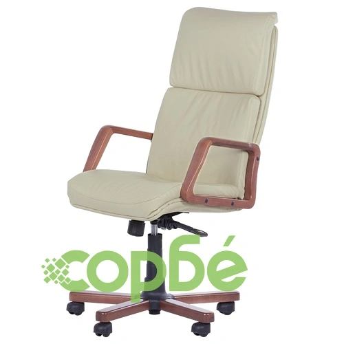 Президентски офис стол Texas - крем LUX ➤ топ цена ➤ sorbe.bg