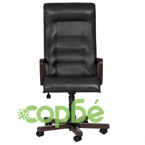 Президентски офис стол Royal wood - черен LUX  ➤ топ цена ➤ sorbe.bg