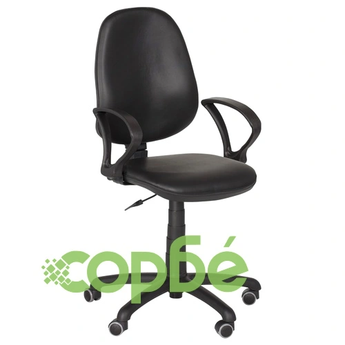 Офис стол Polo (с подлакътници) - черен ➤ топ цена ➤ sorbe.bg