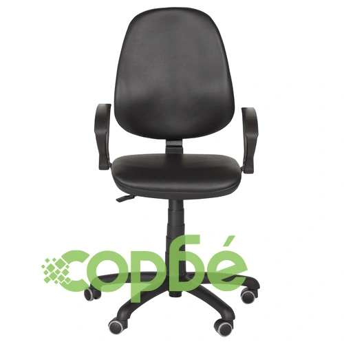 Офис стол Polo (с подлакътници) - черен ➤ топ цена ➤ sorbe.bg