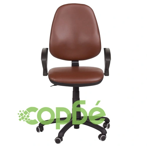 Офис стол Polo (с подлакътници)  - тъмно кафяв ➤ топ цена ➤ sorbe.bg