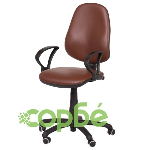 Офис стол Polo (с подлакътници)  - тъмно кафяв ➤ топ цена ➤ sorbe.bg