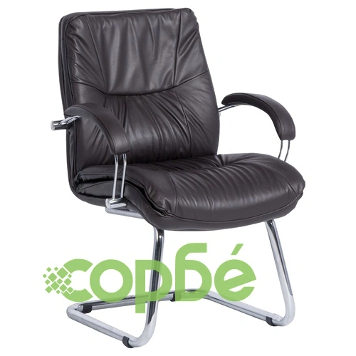 Посетителски стол PARMA - тъмно кафяв LUX ➤ топ цена ➤ sorbe.bg