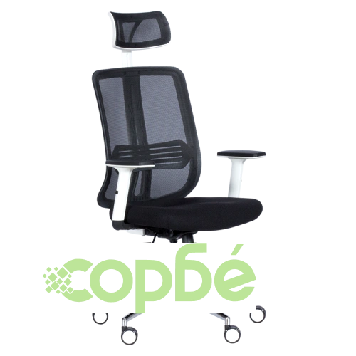 Черен офис стол с дизайн LORA ➤ топ цена ➤ sorbe.bg