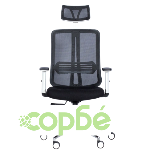 Черен офис стол с дизайн LORA ➤ топ цена ➤ sorbe.bg