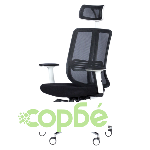 Черен офис стол с дизайн LORA ➤ топ цена ➤ sorbe.bg