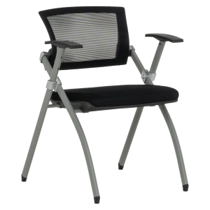 Черен Посетителски Стол Comfortino 1703 с Дишаща Облегалка