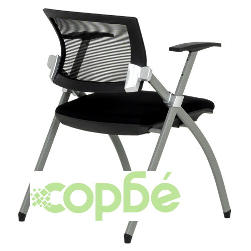 Черен Посетителски Стол Comfortino 1703 с Дишаща Облегалка ➤ топ цена ➤ sorbe.bg