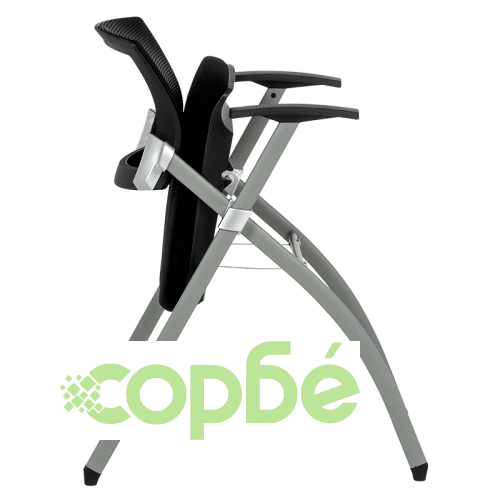 Черен Посетителски Стол Comfortino 1703 с Дишаща Облегалка ➤ топ цена ➤ sorbe.bg