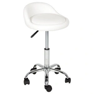 Табуретка с колелца Comfortino 3067 - бял