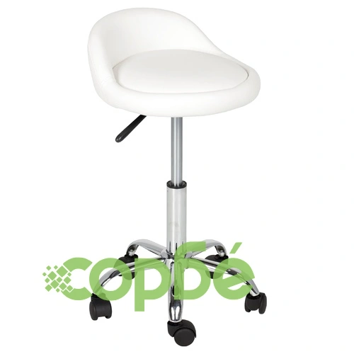 Табуретка с колелца Comfortino 3067 - бял ➤ топ цена ➤ sorbe.bg