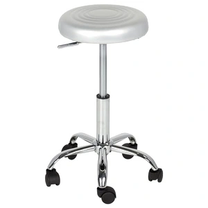 Табуретка с колелца Comfortino 3075 - сребърен