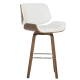 Орехов Бар стол Comfortino 4027 с бяла седалка