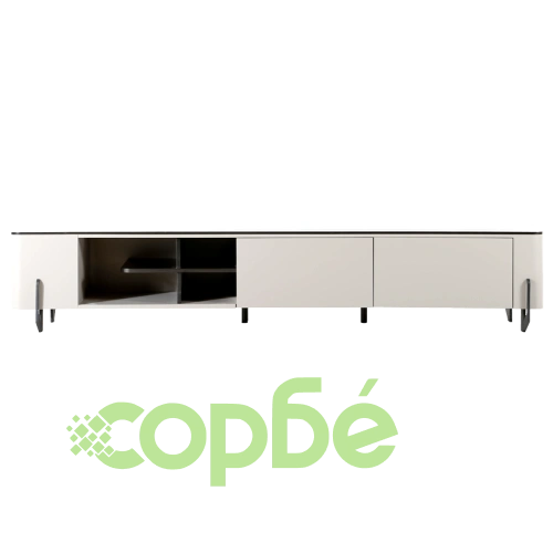 Модерен ТВ шкаф DANA в бяло и капучино ➤ топ цена ➤ sorbe.bg