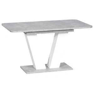 Разтегателна трапезна маса VEGAS - бял / бетон
