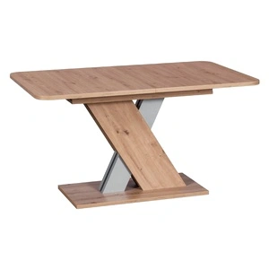 Разтегателна трапезна маса EXEL - дъб артисан / алуминий
