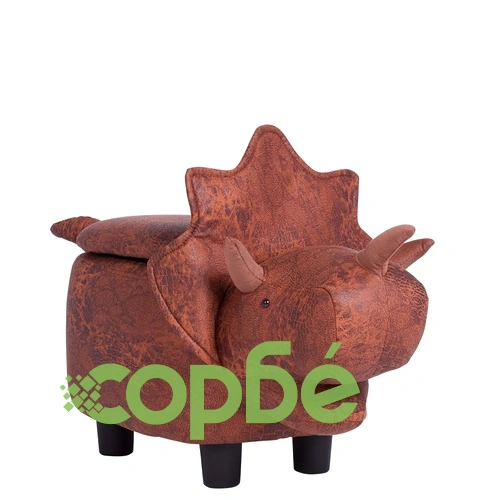 Детска табуретка с ракла - кафяв динозавър ➤ топ цена ➤ sorbe.bg