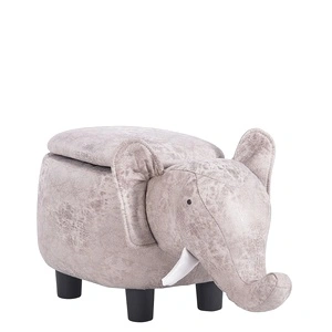 Детска табуретка с ракла - сив слон