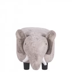 Детска табуретка с ракла - сив слон