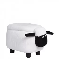 Детска табуретка с ракла - бяла овца